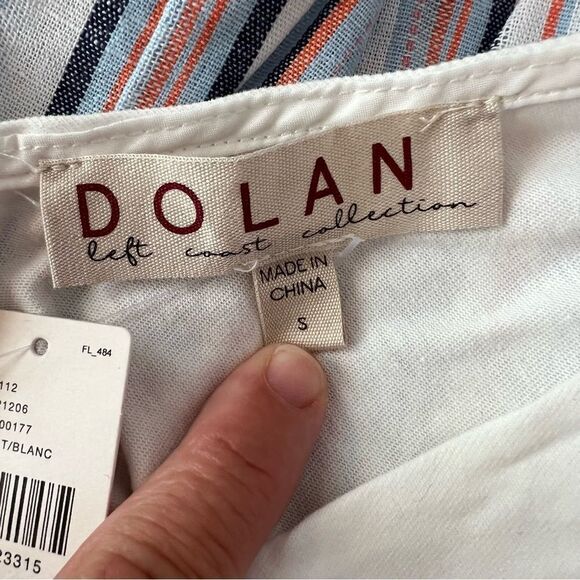 Anthropologie White and Blue Striped Top - Picture 9 of 11